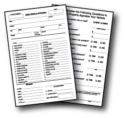Used Car Appraisal Forms